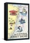 Central Jersey Shore - Nautical Chart #2-Lantern Press-Framed Stretched Canvas