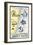 Central Jersey Shore - Nautical Chart-Lantern Press-Framed Art Print