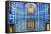 Central Light Well Inside Casa Batllo, Barcelona, Catalonia, Spain-Stefano Politi Markovina-Framed Stretched Canvas