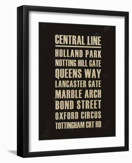 Central Line-Devon Ross-Framed Art Print