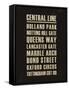 Central Line-Devon Ross-Framed Stretched Canvas