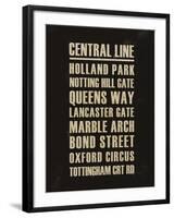 Central Line-Devon Ross-Framed Art Print