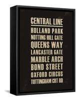 Central Line-Devon Ross-Framed Stretched Canvas