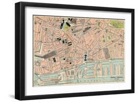 'Central Liverpool', c20th Century-John Bartholomew-Framed Giclee Print