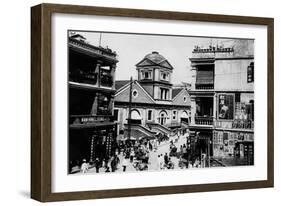 Central Market in Hong Kong Photograph - Hong Kong, China-Lantern Press-Framed Art Print