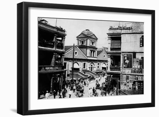 Central Market in Hong Kong Photograph - Hong Kong, China-Lantern Press-Framed Art Print