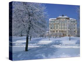 Central Naval Museum in a Snowy Winter Landscape in St. Petersburg, Russia, Europe-Christina Gascoigne-Stretched Canvas