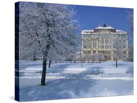 Central Naval Museum in a Snowy Winter Landscape in St. Petersburg, Russia, Europe-Christina Gascoigne-Stretched Canvas