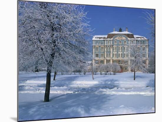 Central Naval Museum in a Snowy Winter Landscape in St. Petersburg, Russia, Europe-Christina Gascoigne-Mounted Photographic Print