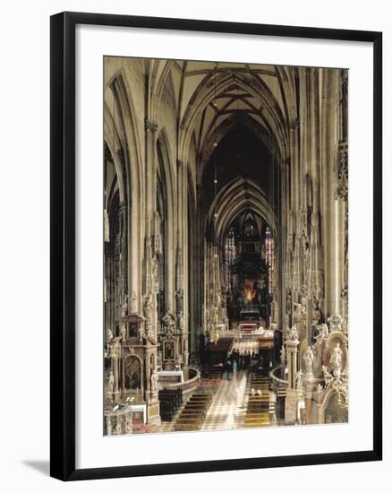 Central Nave in St Stephen's Cathedral-null-Framed Photographic Print