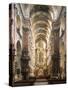 Central Nave of the Church of St. James the Greater, Old Town, Prague, Czech Republic-null-Stretched Canvas