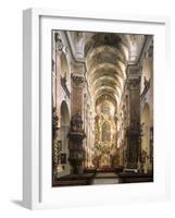 Central Nave of the Church of St. James the Greater, Old Town, Prague, Czech Republic-null-Framed Photographic Print