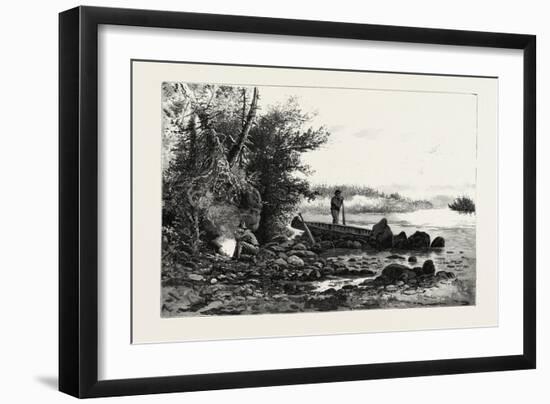 Central Ontario, Watching for Deer, Canada, Nineteenth Century-null-Framed Premium Giclee Print