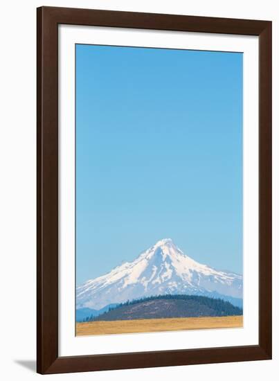 Central Oregon's High Desert with Mount Hood, part of the Cascade Range, Pacific Northwest region, -Martin Child-Framed Photographic Print