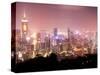 Central Overview from Stubbs Road Lookout, Hong Kong, China-Brent Bergherm-Stretched Canvas