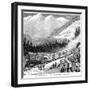 Central Pacific Railraod in the Sierra Nevada Mountains, C1875-null-Framed Giclee Print