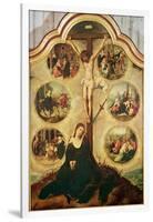 Central Panel of a Triptych Depicting the Seven Sorrows of the Virgin, c.1520-35-Bernard van Orley-Framed Giclee Print