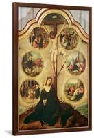 Central Panel of a Triptych Depicting the Seven Sorrows of the Virgin, c.1520-35-Bernard van Orley-Framed Giclee Print