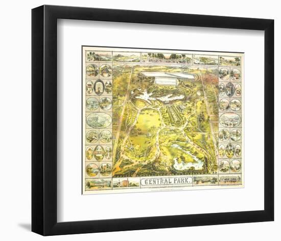 Central Park 1863-John Bachmann-Framed Art Print