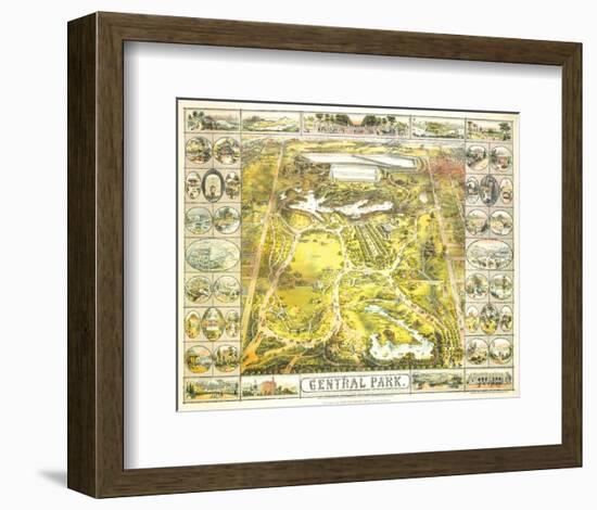 Central Park 1863-John Bachmann-Framed Art Print