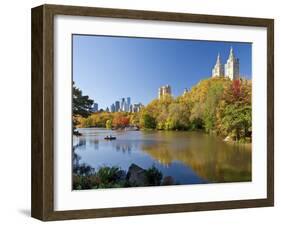 Central Park and Buildings Viewed Across Lake in Autumn, Manhattan, New York City-Gavin Hellier-Framed Photographic Print