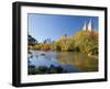 Central Park and Buildings Viewed Across Lake in Autumn, Manhattan, New York City-Gavin Hellier-Framed Photographic Print