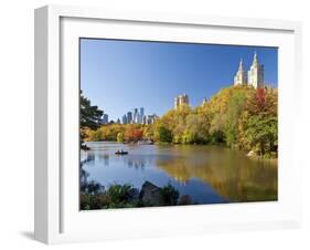 Central Park and Buildings Viewed Across Lake in Autumn, Manhattan, New York City-Gavin Hellier-Framed Photographic Print