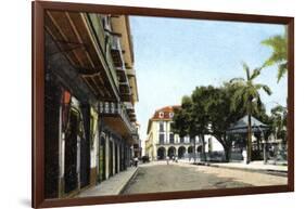 Central Park and Canal Building, Panama City, Panama, C1920S-null-Framed Giclee Print