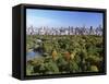 Central Park and Manhattan Buildings-Rudy Sulgan-Framed Stretched Canvas