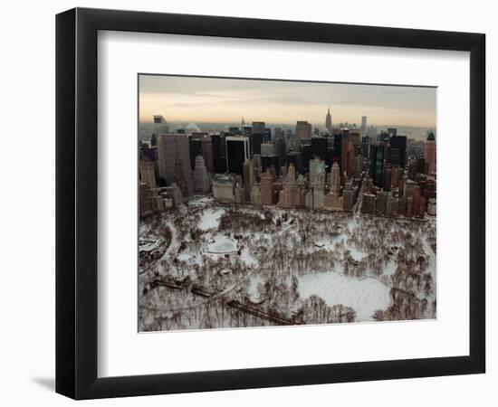 Central Park and Manhattan-null-Framed Photographic Print