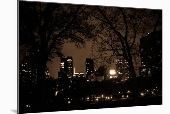 Central Park at Night I-Erin Berzel-Mounted Photographic Print