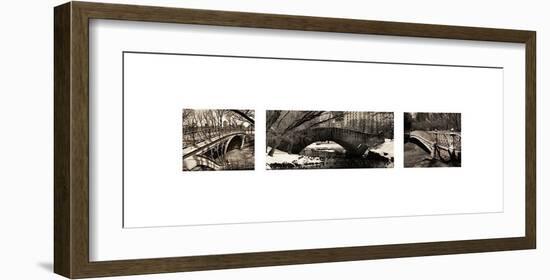 Central Park Bridges (tryptych)-Christopher Bliss-Framed Giclee Print