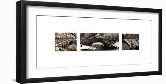 Central Park Bridges (tryptych)-Christopher Bliss-Framed Giclee Print