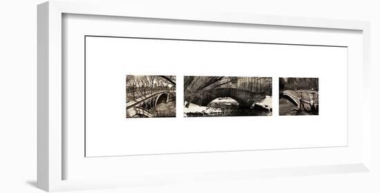 Central Park Bridges (tryptych)-Christopher Bliss-Framed Giclee Print