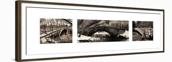 Central Park Bridges (tryptych)-Christopher Bliss-Framed Giclee Print