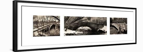 Central Park Bridges (tryptych)-Christopher Bliss-Framed Giclee Print