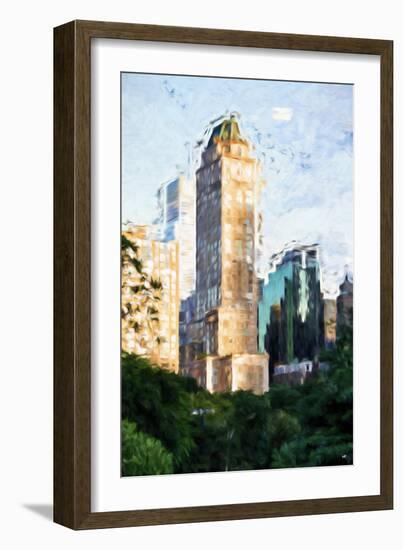 Central Park Building - In the Style of Oil Painting-Philippe Hugonnard-Framed Giclee Print