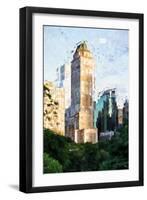 Central Park Building - In the Style of Oil Painting-Philippe Hugonnard-Framed Giclee Print