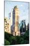 Central Park Building - In the Style of Oil Painting-Philippe Hugonnard-Mounted Giclee Print