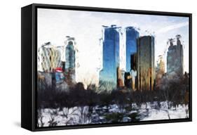 Central Park Buildings II - In the Style of Oil Painting-Philippe Hugonnard-Framed Stretched Canvas