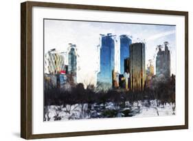 Central Park Buildings II - In the Style of Oil Painting-Philippe Hugonnard-Framed Giclee Print