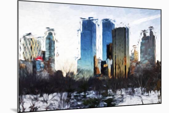 Central Park Buildings II - In the Style of Oil Painting-Philippe Hugonnard-Mounted Giclee Print