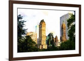 Central Park Buildings II-Philippe Hugonnard-Framed Giclee Print