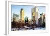 Central Park Buildings - In the Style of Oil Painting-Philippe Hugonnard-Framed Giclee Print