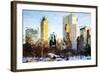 Central Park Buildings - In the Style of Oil Painting-Philippe Hugonnard-Framed Giclee Print