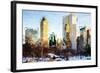 Central Park Buildings - In the Style of Oil Painting-Philippe Hugonnard-Framed Giclee Print