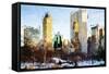 Central Park Buildings - In the Style of Oil Painting-Philippe Hugonnard-Framed Stretched Canvas