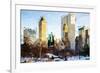 Central Park Buildings - In the Style of Oil Painting-Philippe Hugonnard-Framed Giclee Print