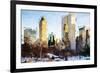 Central Park Buildings - In the Style of Oil Painting-Philippe Hugonnard-Framed Giclee Print