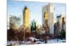 Central Park Buildings - In the Style of Oil Painting-Philippe Hugonnard-Mounted Giclee Print